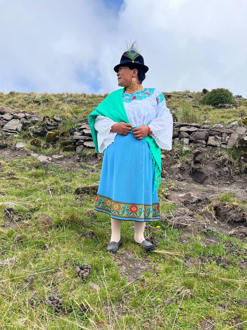 Mujer con vestimenta tradicional Kayambi